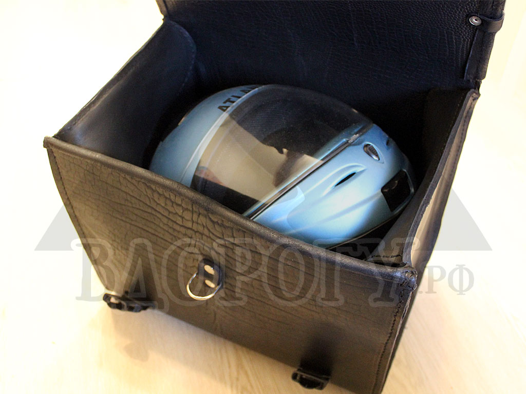 Задний центральный кофр для мотоцикла из кожи для шлема M